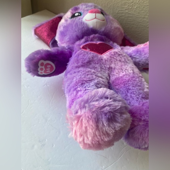 Build a Bear Heartables Bunny Purple plush stuffed 16β - Picture 4 of 5